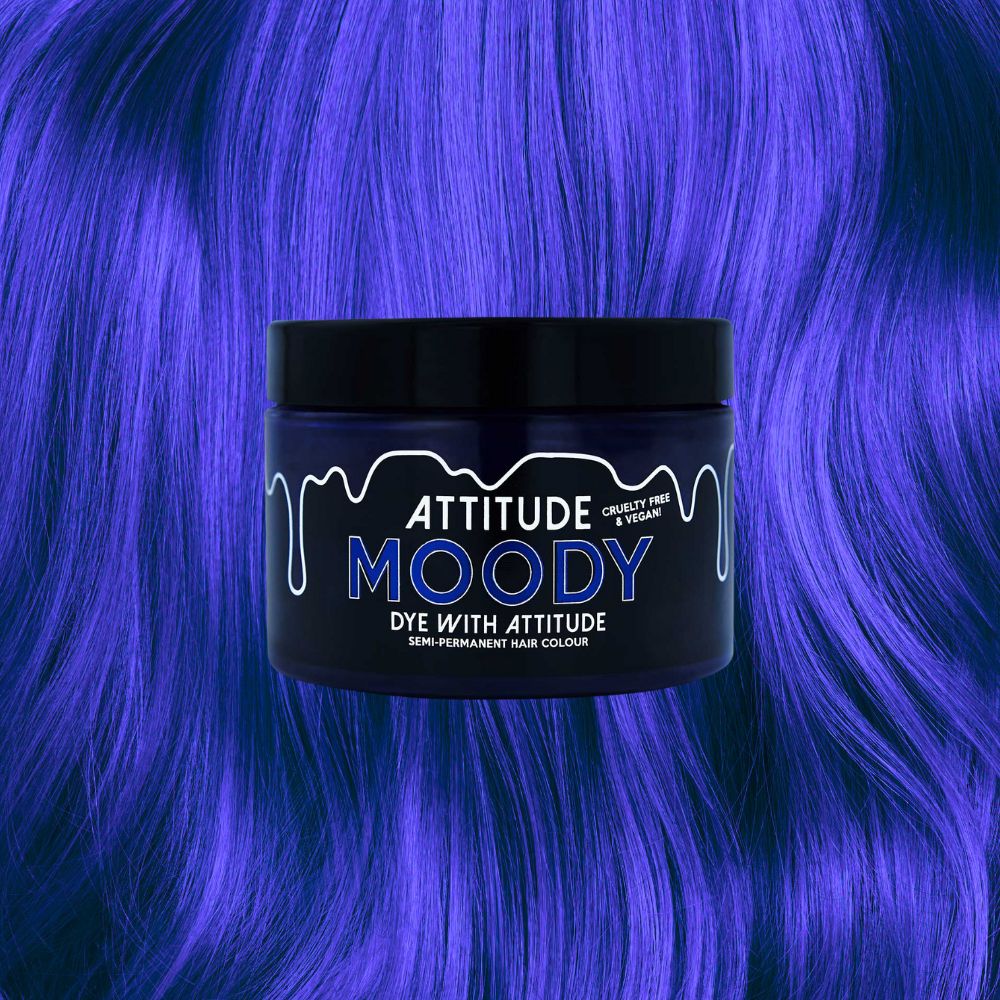 Attitude Hair Dye - Moody HaarfÃ¤rbemittel - Semipermanenter Haarfarbstoff - Dunkelblau/Blau